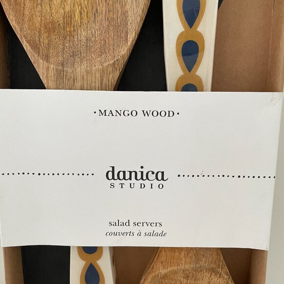 Danica Studio Mango Wood Salad Servers 2 piece set - Picture 3 of 5